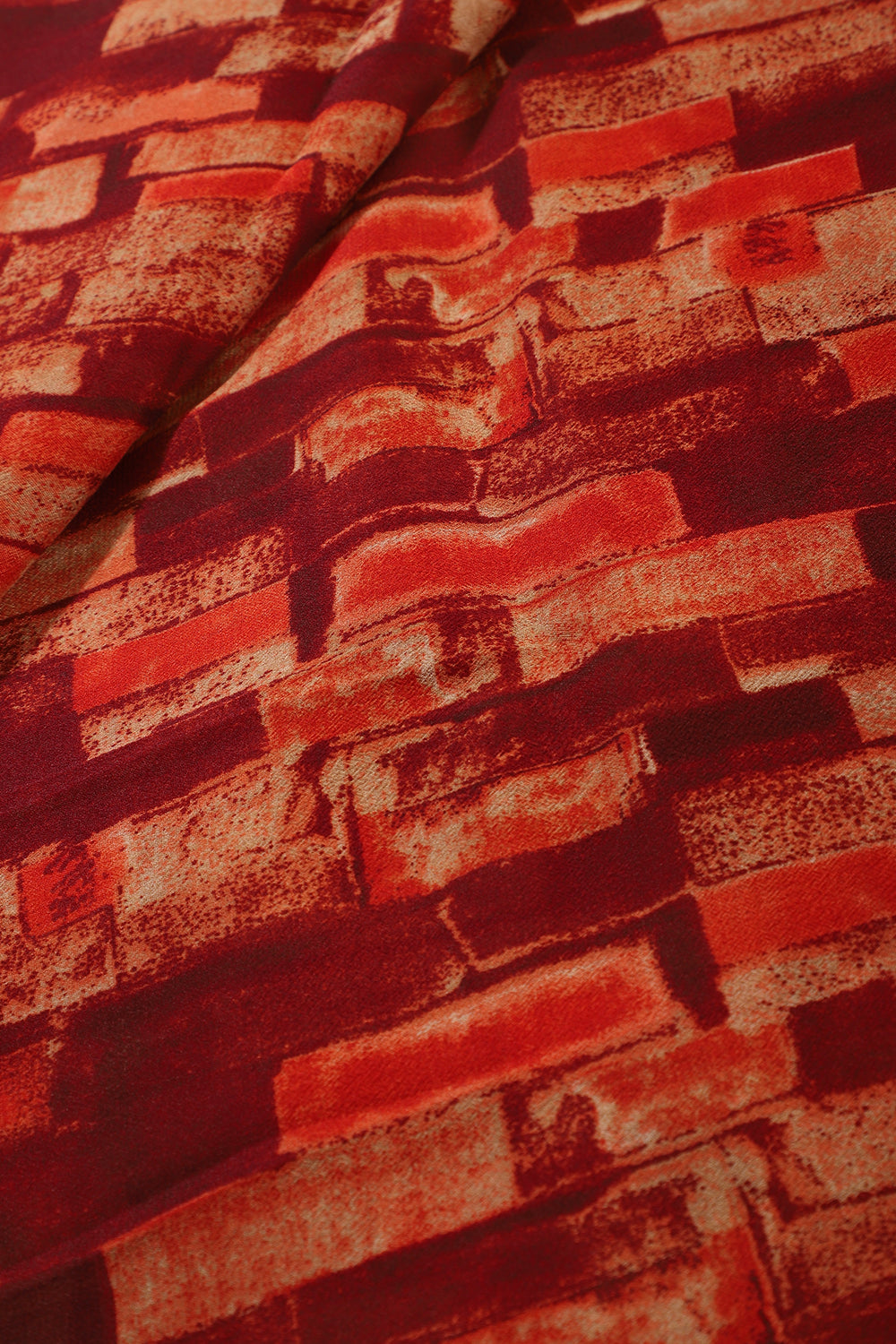 Maroon Color Georgette  Abstract Printed Saree