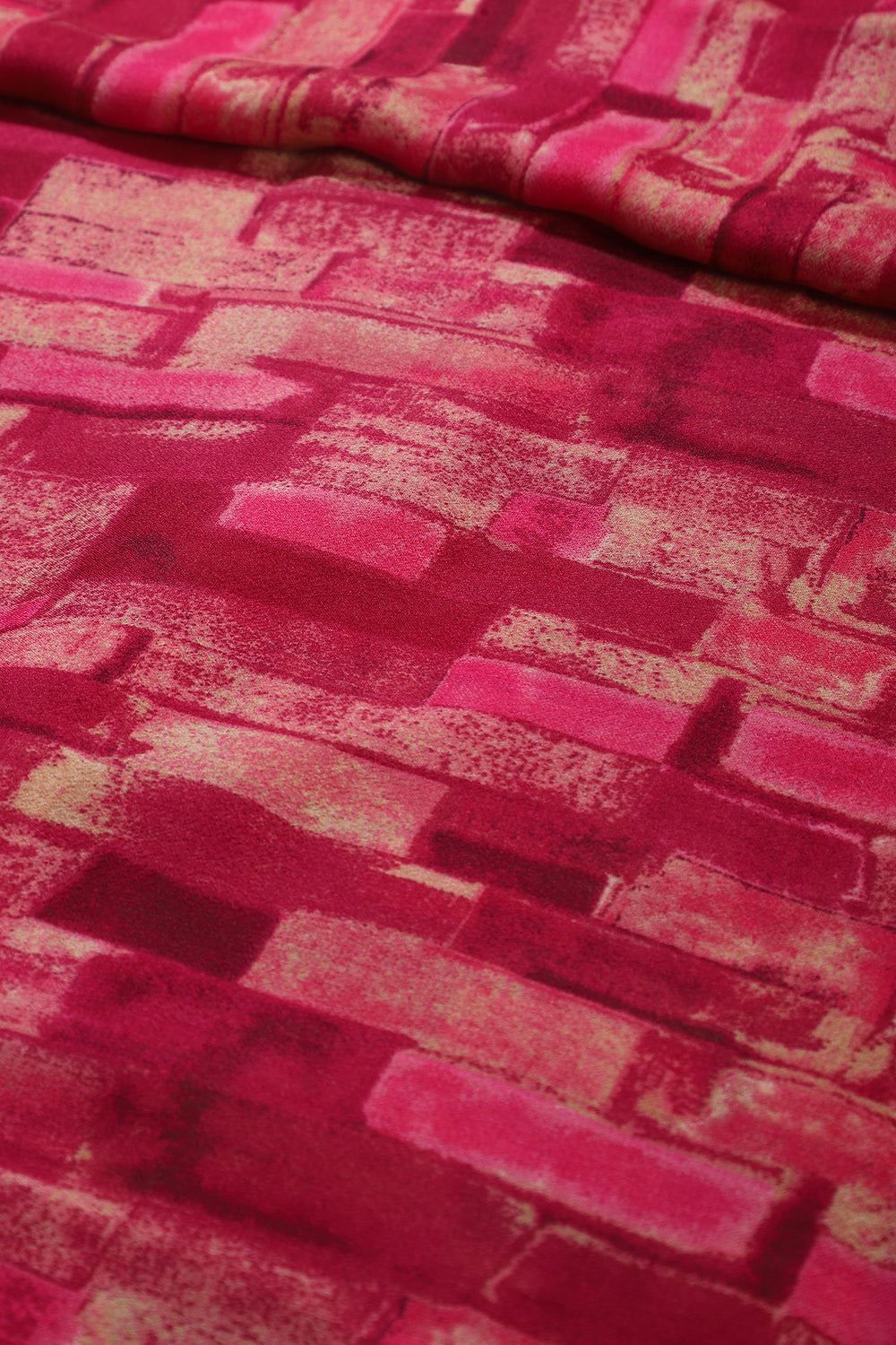 Wine Color Georgette  Abstract Printed Saree
