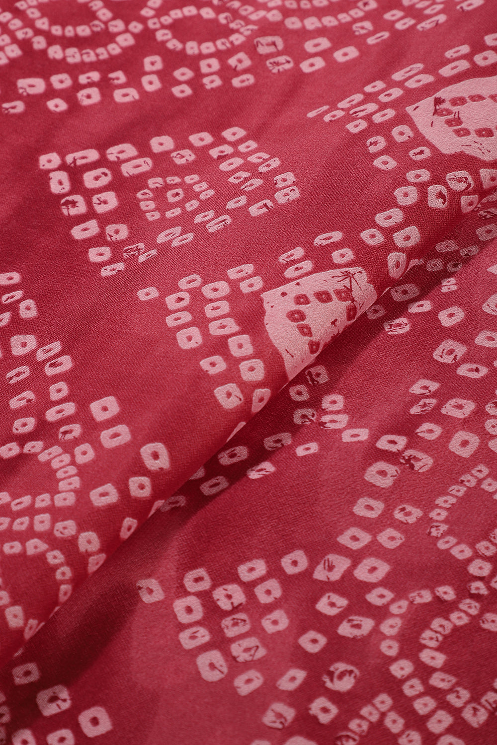 Old Brick Color Georgette  Abstract Printed Saree