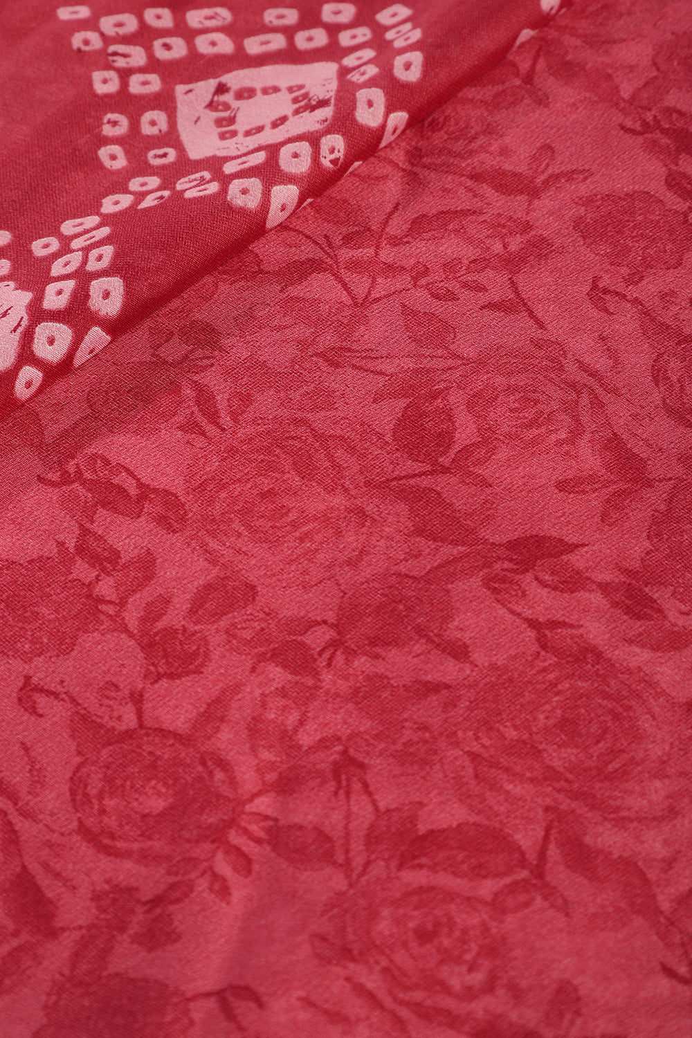 Old Brick Color Georgette  Abstract Printed Saree