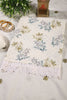 White & Green Color Cotton Floral Printed & Resham Embroidered Unstitched Suit Fabric