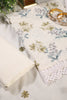White & Green Color Cotton Floral Printed & Resham Embroidered Unstitched Suit Fabric