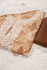 Brown Cotton Printed & Resham Neck Embroidered Unstitched Suit Fabric