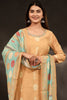 Mustard Color Muslin Printed Straight Suit