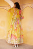 Mustard Color Printed Georgette Anarkali Suit