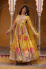 Mustard Color Printed Georgette Anarkali Suit
