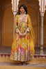 Mustard Color Printed Georgette Anarkali Suit