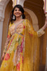 Mustard Color Printed Georgette Anarkali Suit