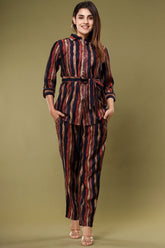 Multi Colour Muslin Printed  Co-Ord Set