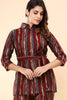 Multi-Color Muslin Printed  Co-Ord Dress