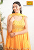 Mustard Color Georgette Embroidered Suit with Sharara