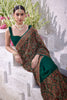 Bottle Green Color Embroidered Georgette Saree