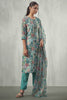 Mint Green Color Linen Printed Suit