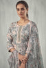 Beige and Peach Color Linen Printed Suit