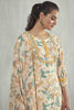 Beige and Mustard Color Linen Printed Suit
