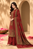Maroon Velvet Digital Printed Unstitched Suit Fabric