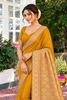 Mustard Cotton Silk Woven Saree