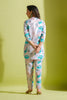 Teal & Grey Printed Cotton Co-Ord Set
