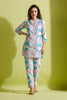 Teal & Grey Printed Cotton Co-Ord Set
