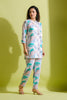 Teal & Grey Printed Cotton Co-Ord Set