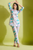 Teal & Grey Printed Cotton Co-Ord Set