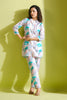 Teal & Grey Printed Cotton Co-Ord Set
