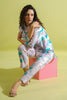 Teal & Grey Printed Cotton Co-Ord Set