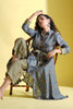 Grey Color Muslin Printed Co-Ord Set