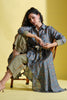 Grey Color Muslin Printed Co-Ord Set