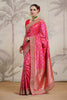 Fuchsia Pink Color Silk Woven Saree