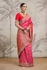 Fuchsia Pink Color Silk Woven Saree