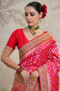 Fuchsia Pink Color Silk Woven Saree