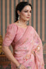 Pink Color Georgette Swarovski Work Saree