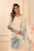 Beige Color Organza Printed Suit