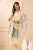 Beige Color Organza Printed Suit