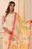 Cream Green Color Organza Printed Suit