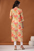 Mustard Color Muslin Printed Kurti
