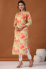 Mustard Color Muslin Printed Kurti