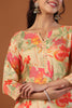 Mustard Color Muslin Printed Kurti