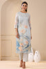 Grey Color Organza Printed Suit
