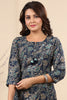 Navy Color Printed Muslin Kurta Set