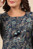 Navy Color Printed Muslin Kurta Set