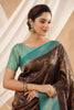 Navy Blue Color Woven Silk Saree