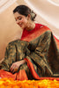 Bottle Green Color Zari Woven Silk Saree