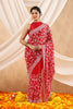 Red Color Embroidered Georgette Saree