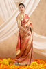 Fuchsia Pink & Green  Color Woven Silk Saree