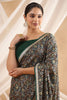 Bottle Green Color Embroidered Georgette Saree