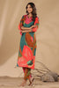 Green & Magenta Color Printed Muslin Co-Ord Set