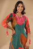 Green & Magenta Color Printed Muslin Co-Ord Set