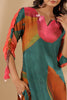 Green & Magenta Color Printed Muslin Co-Ord Set